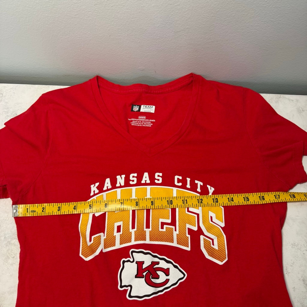 Team Apparel NFL Kansas City Chiefs Red Yellow Short Sleeve Tee M - Picture 5 of 5